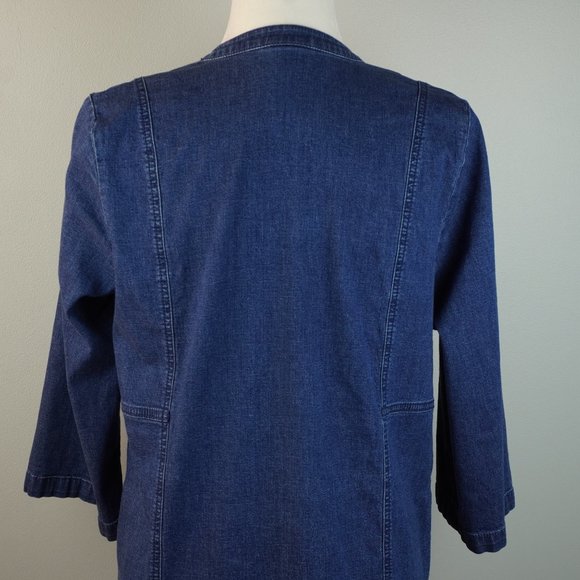 J Jill Denim Midi Shift Dress Size Medium - Picture 7 of 8